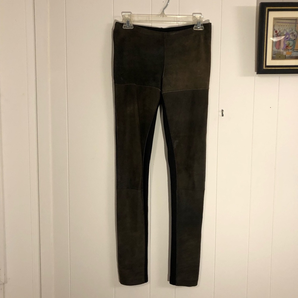 Graham & Spencer Suede/Leather Brown/Black Leggings P